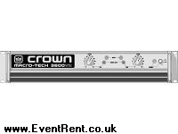 Crown ampcron macro-tech 3600w 2ch amp. C-W Mains Lead IEC to 13 amp plug
